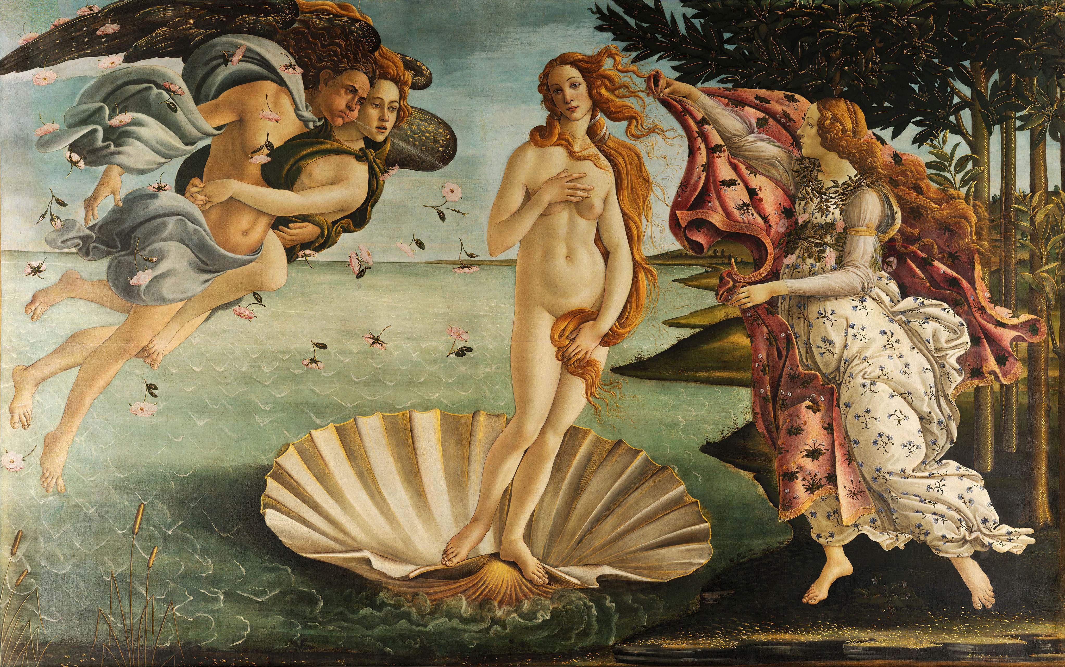 De Geboorte van Venus door Sandro Botticelli, ca. 1484-85