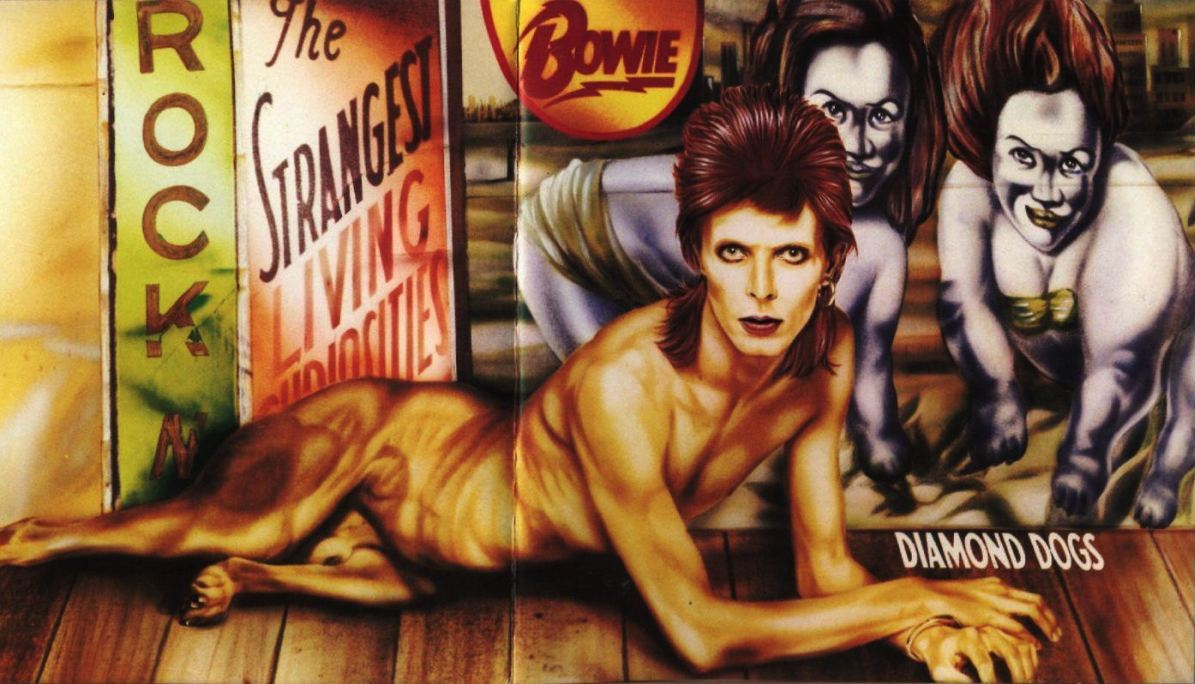 Diamond Dogs van David Bowie door Guy Peellaert voor RCA Records, 1974